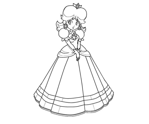 Ücretsiz Prenses Daisy Boyama Sayfası