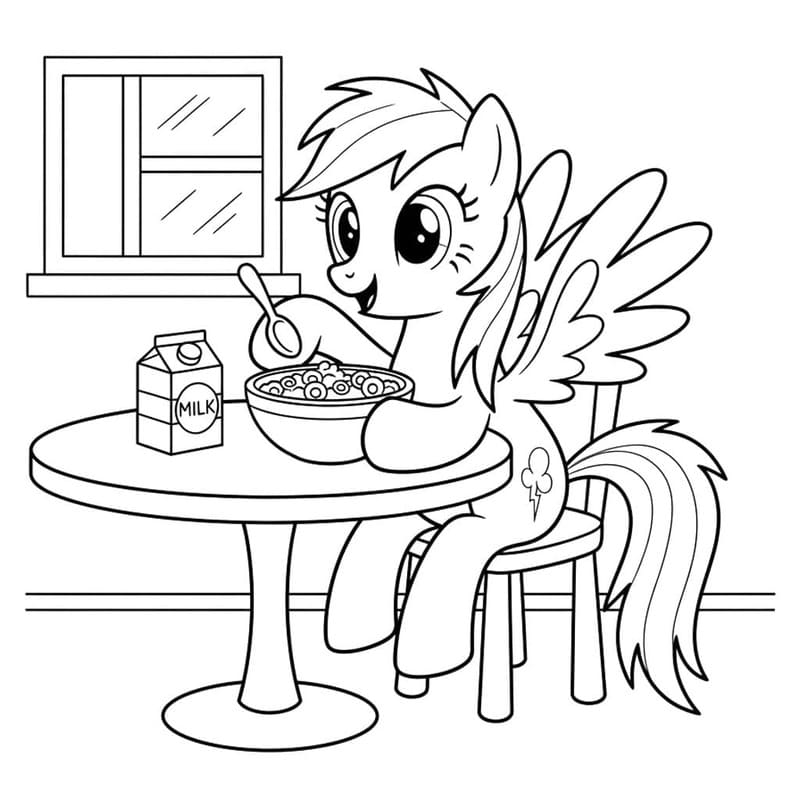 Ücretsiz Rainbow Dash Boyama Sayfası