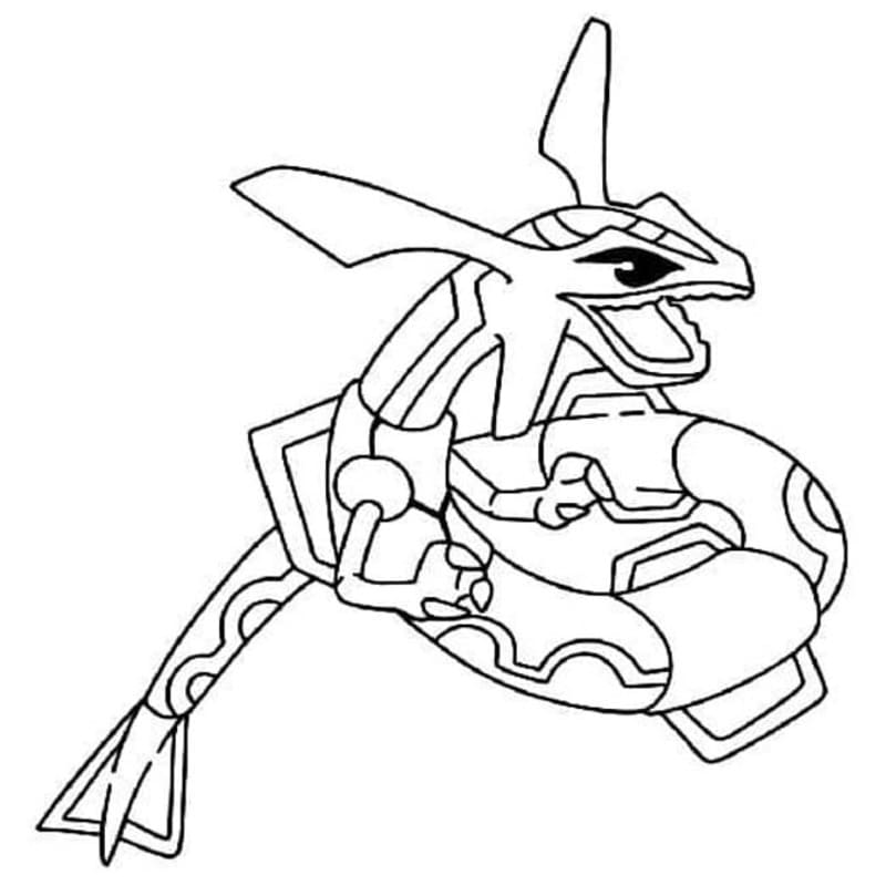 Ücretsiz Rayquaza Boyama Sayfası
