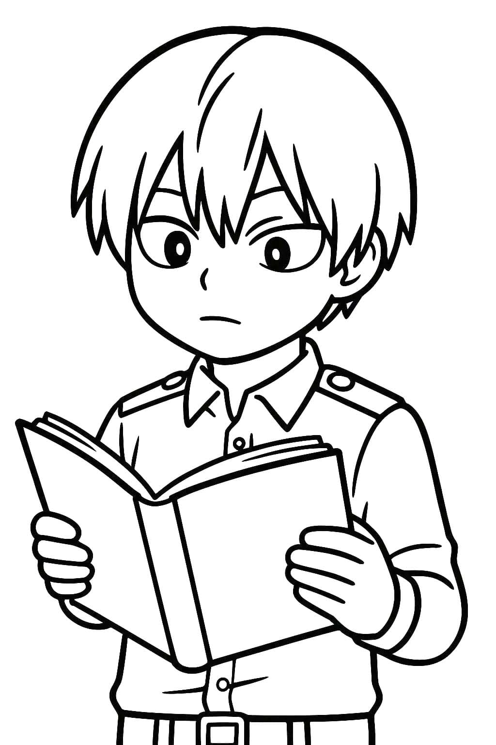 Ücretsiz Shoto Todoroki Çizim Boyama Sayfası