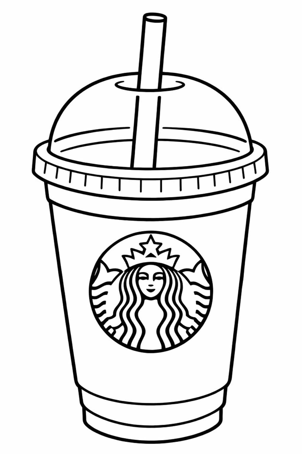 Ücretsiz Starbucks Çizim Boyama Sayfası