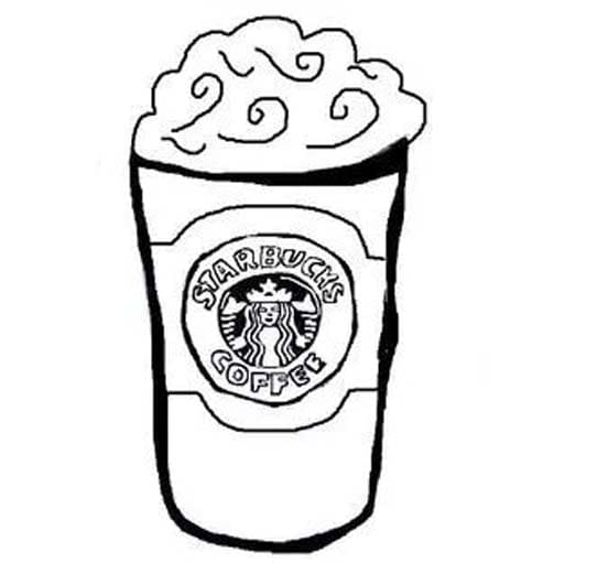 Ücretsiz Starbucks resim Boyama Sayfası