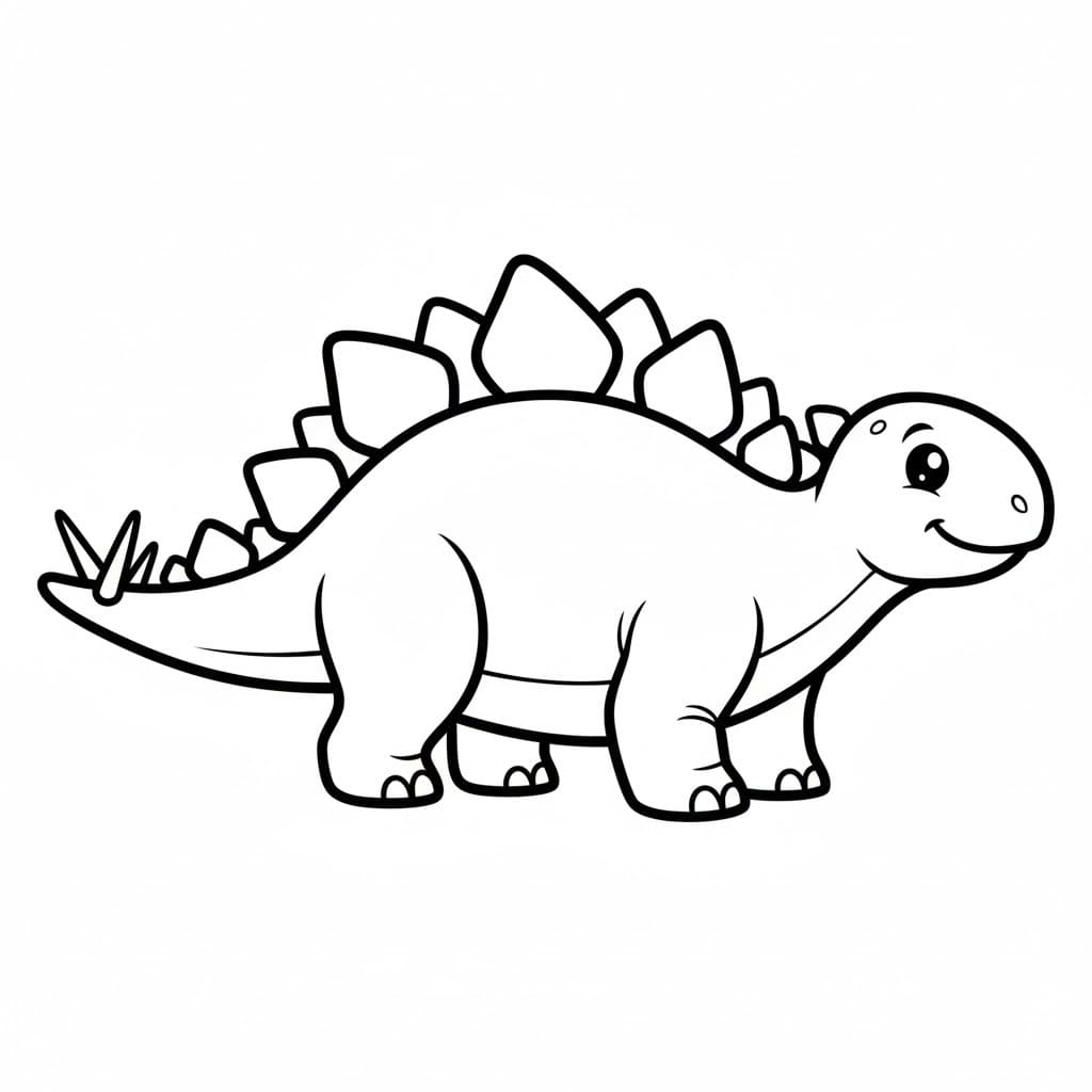 Ücretsiz Stegosaurus resim Boyama Sayfası