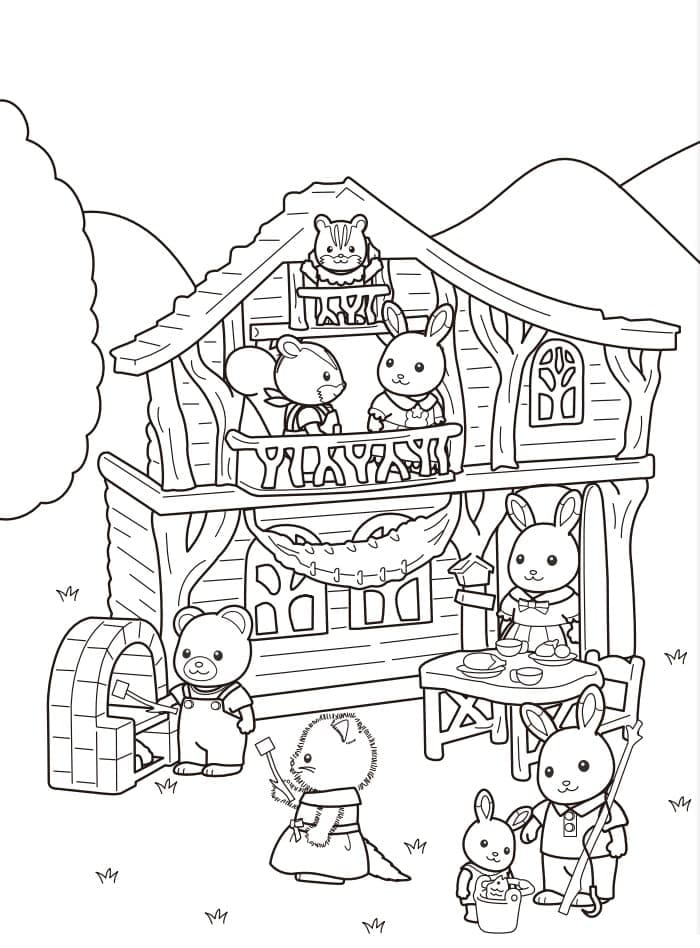 Ücretsiz Sylvanian Families Boyama Sayfası