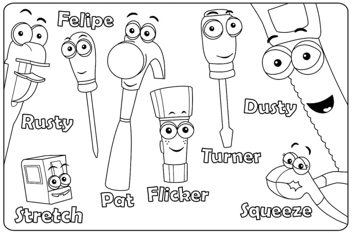 Ücretsiz Tamirci Manny resim Boyama Sayfası