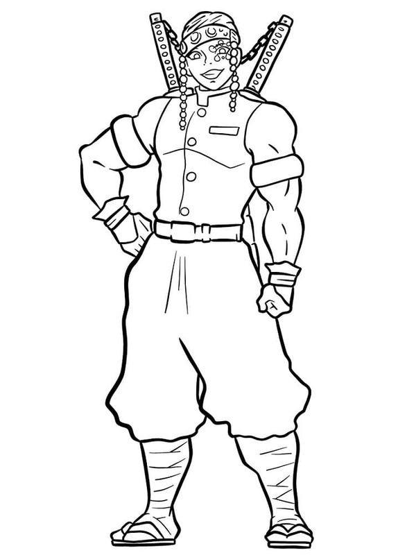 Ücretsiz Tengen Uzui resim Boyama Sayfası