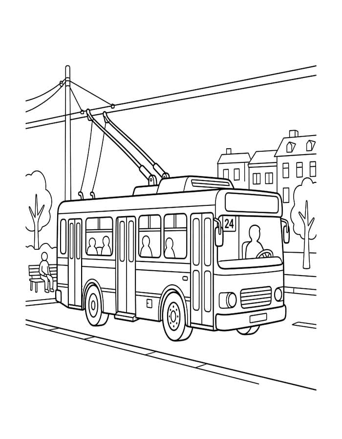Ücretsiz Tramvay Boyama Sayfası