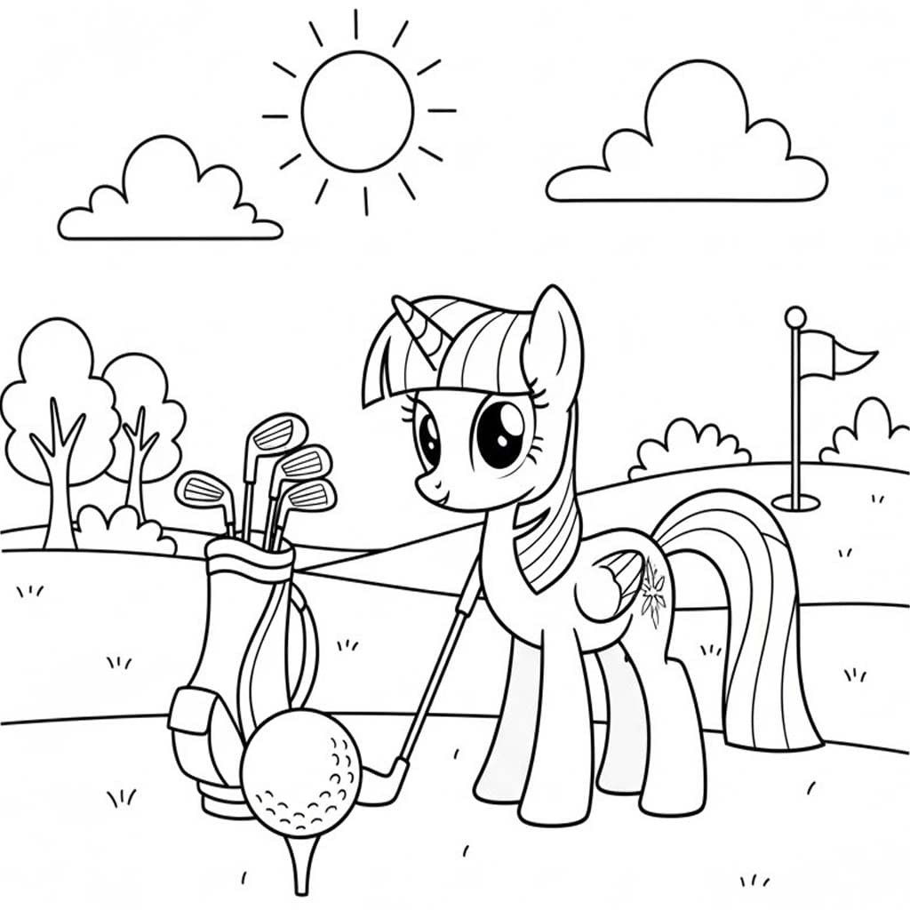 Ücretsiz Twilight Sparkle Çizim Boyama Sayfası