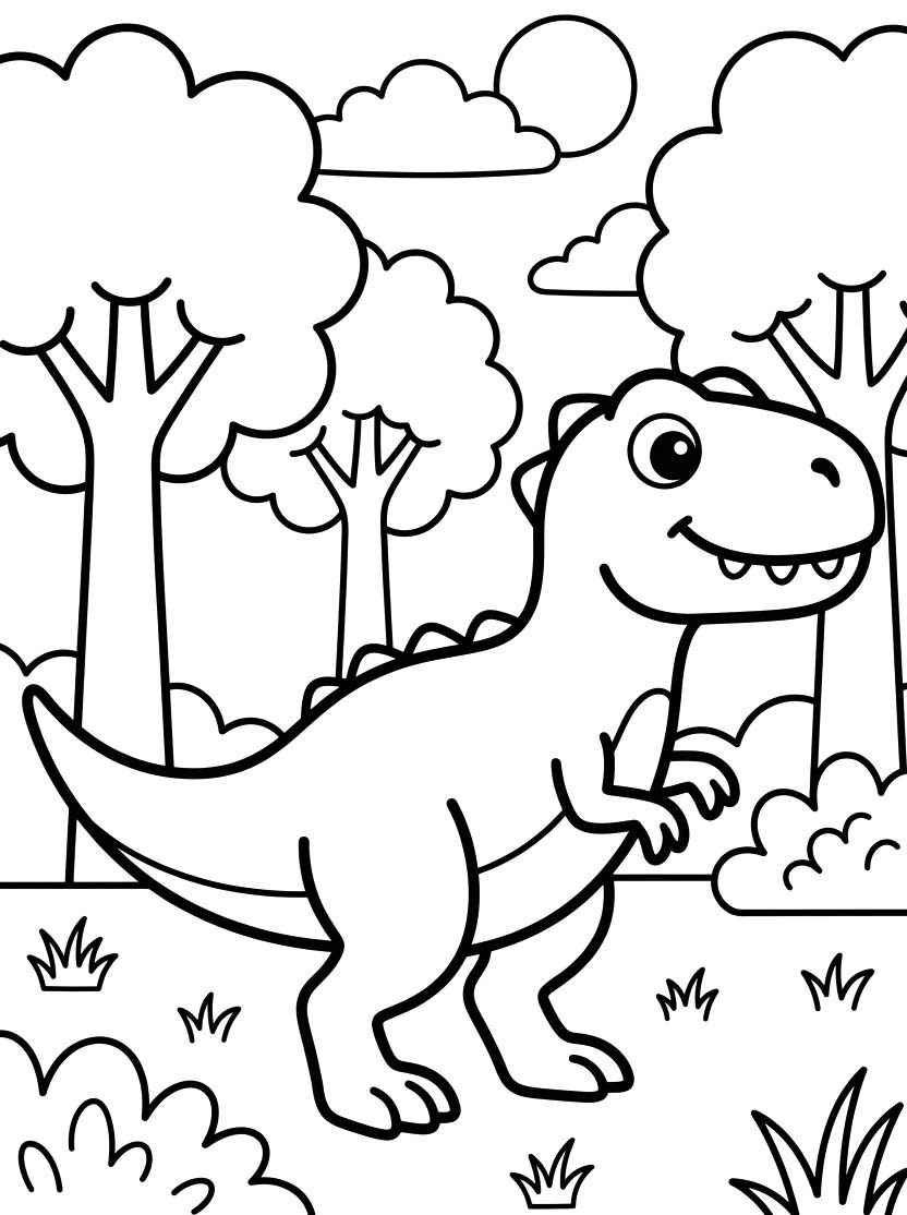 Ücretsiz Yazdırılabilir Allosaurus resim Boyama Sayfası