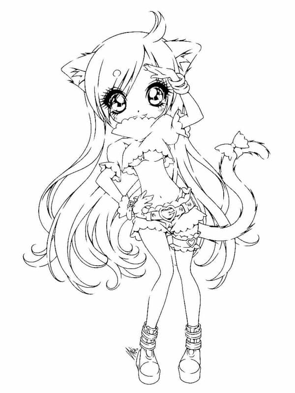 Ücretsiz Yazdırılabilir Aphmau Çizim Boyama Sayfası