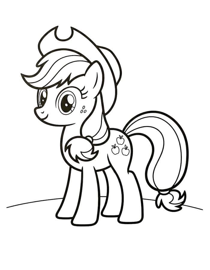 Ücretsiz Yazdırılabilir Applejack Çizim Boyama Sayfası