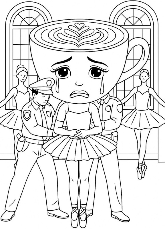 Ücretsiz Yazdırılabilir Ballerina Cappuccina Çiz Boyama Sayfası