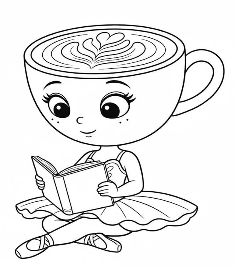 Ücretsiz Yazdırılabilir Ballerina Cappuccina Boyama Sayfası