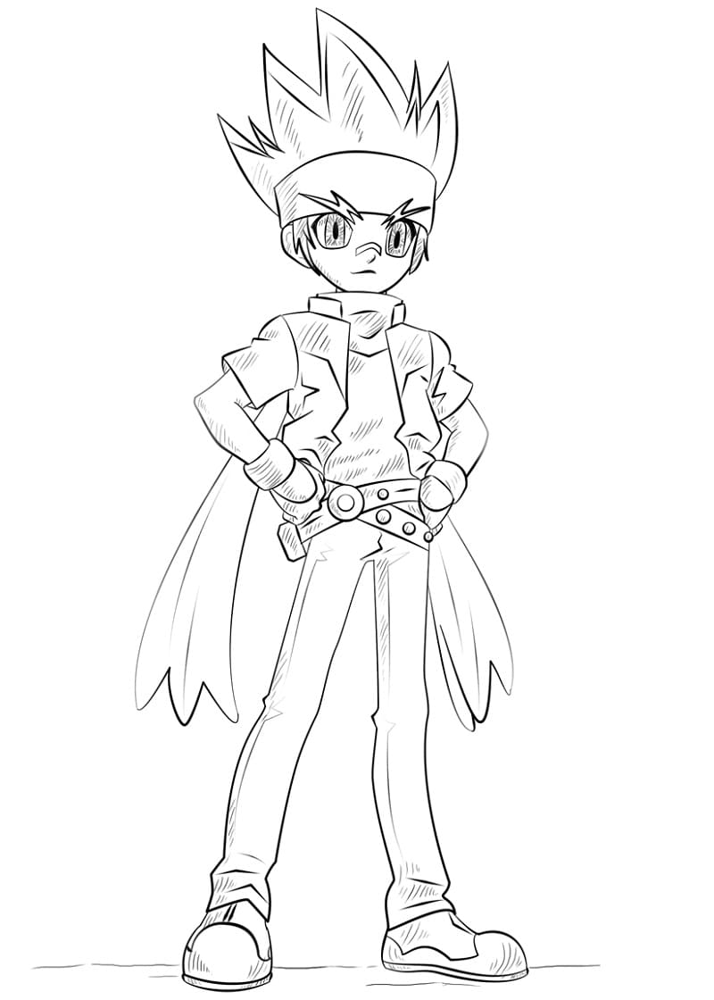 Ücretsiz Yazdırılabilir Beyblade Boyama Sayfası