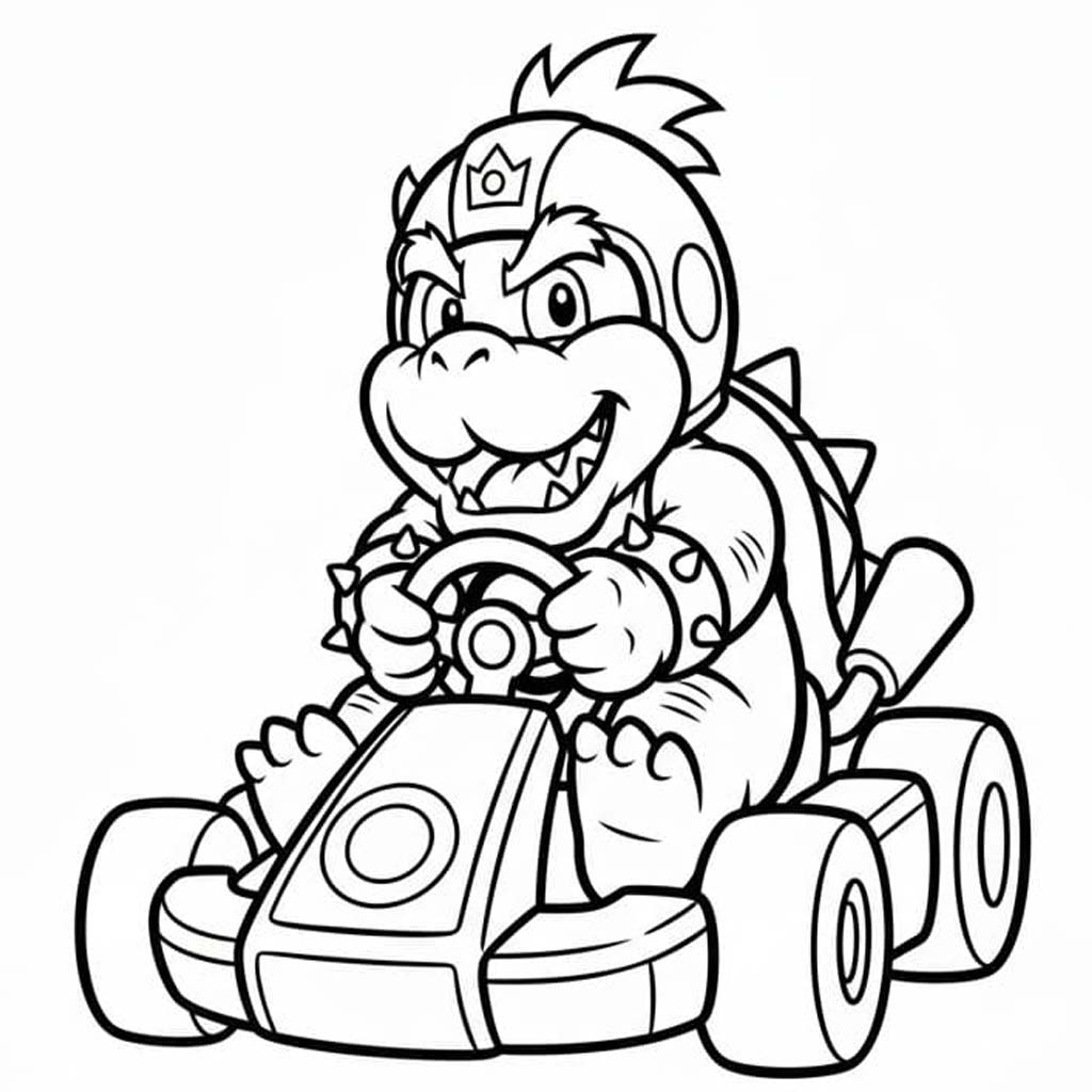 Ücretsiz Yazdırılabilir Bowser Jr Boyama Sayfası