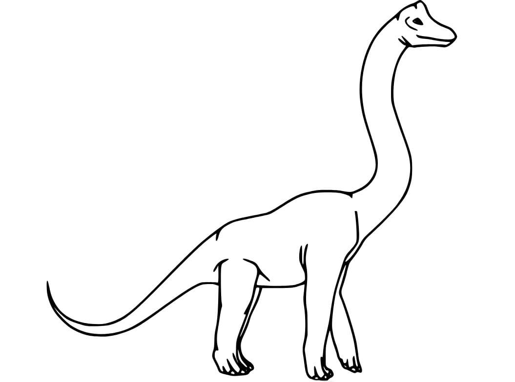Ücretsiz Yazdırılabilir Brachiosaurus Boyama Sayfası