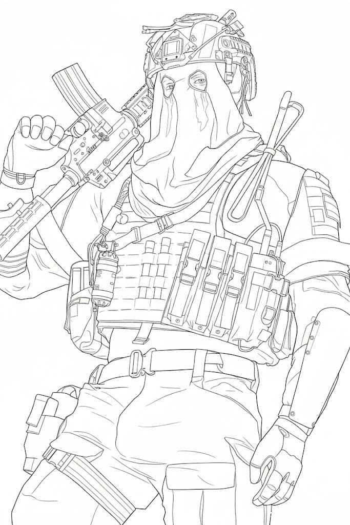 Ücretsiz Yazdırılabilir Call of Duty Boyama Sayfası