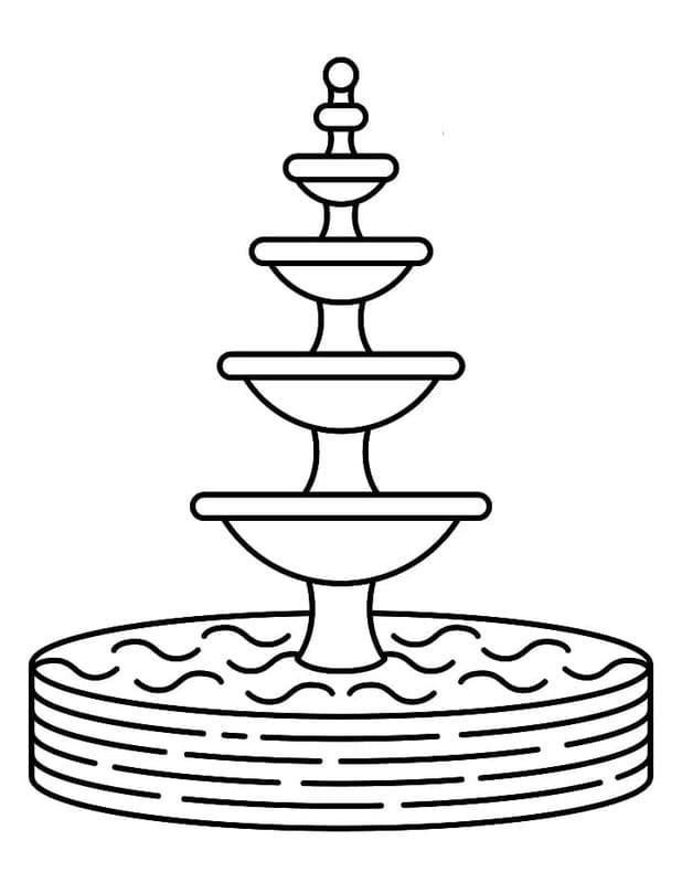 Ücretsiz Yazdırılabilir Çeşme Boyama Sayfası