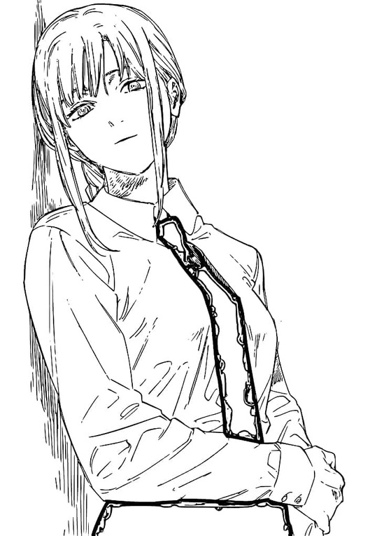 Ücretsiz Yazdırılabilir Chainsaw Man Boyama Sayfası