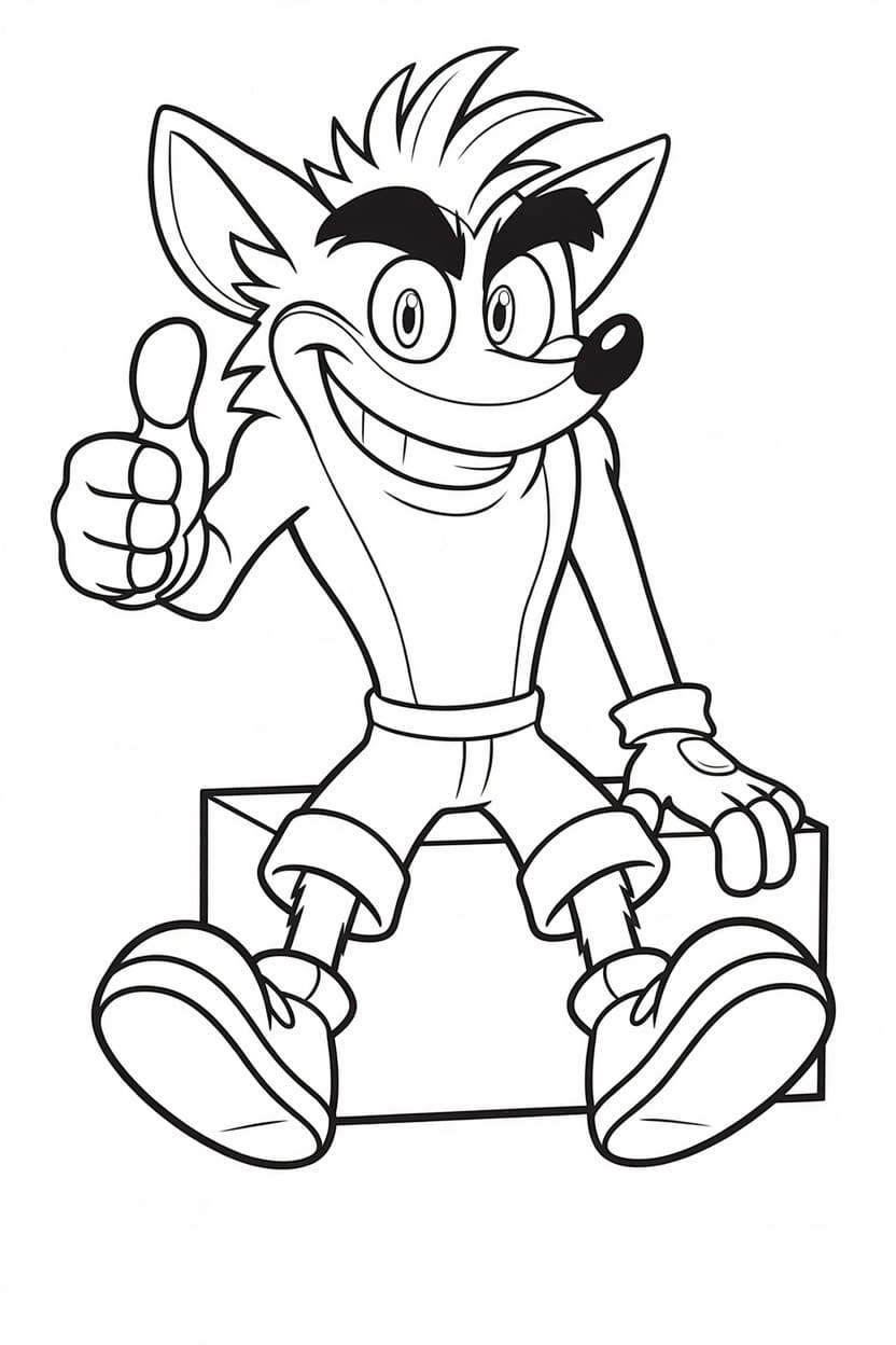 Crash Bandicoot Boyama Sayfaları