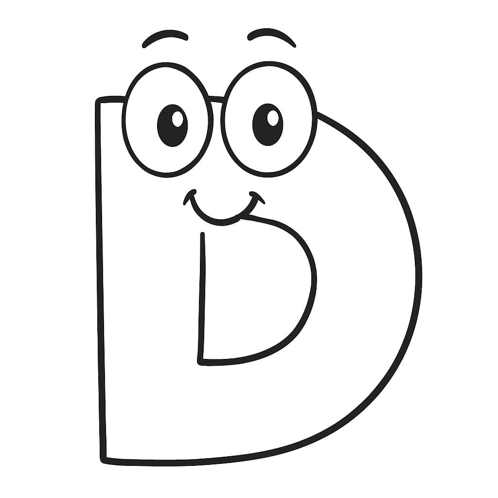 Ücretsiz Yazdırılabilir D Harfi Çizim