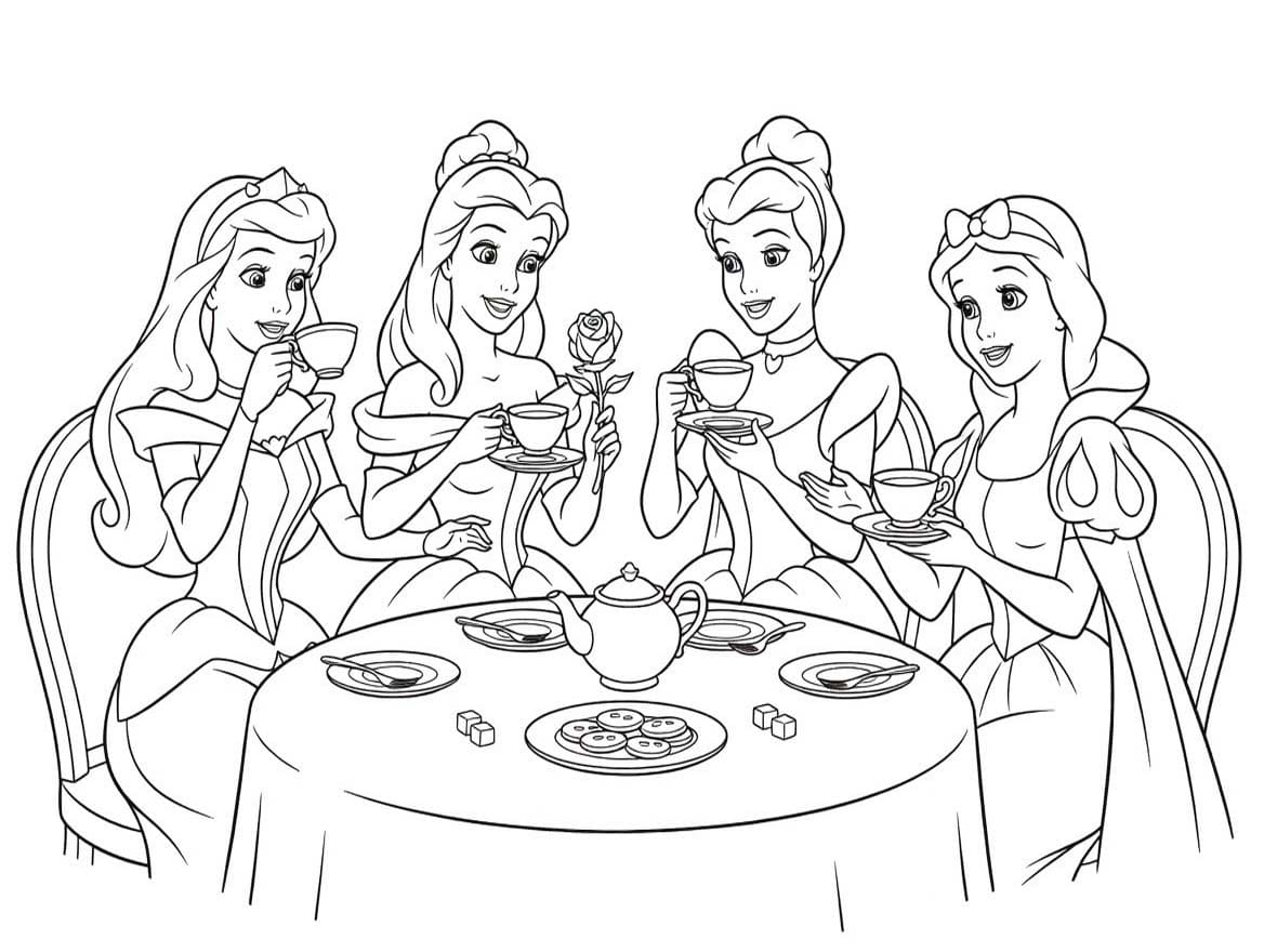 Ücretsiz Yazdırılabilir Disney Prensesi Boyama Sayfası