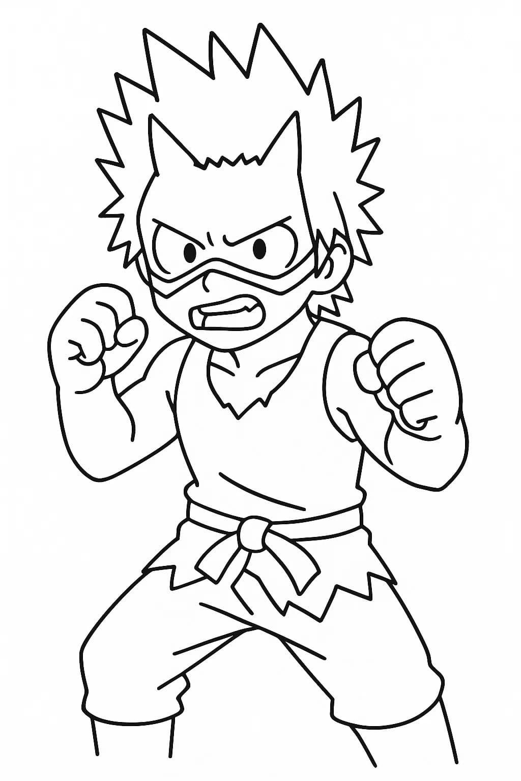 Ücretsiz Yazdırılabilir Eijiro Kirishima Boyama Sayfası