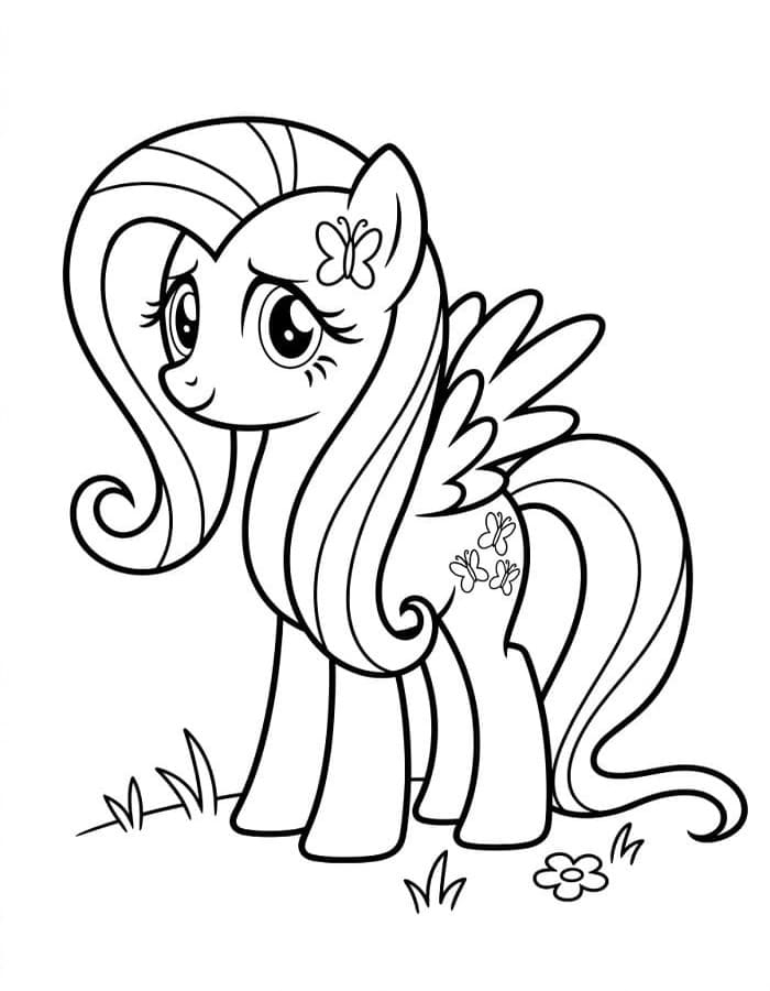 Ücretsiz Yazdırılabilir Fluttershy resim Boyama Sayfası