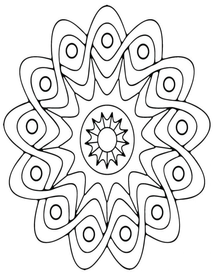 Ücretsiz Yazdırılabilir Geometrik Boyama Sayfası