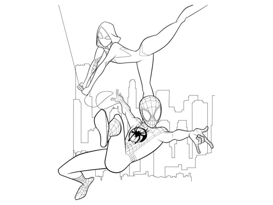 Ücretsiz Yazdırılabilir Ghost Spider Boyama Sayfası