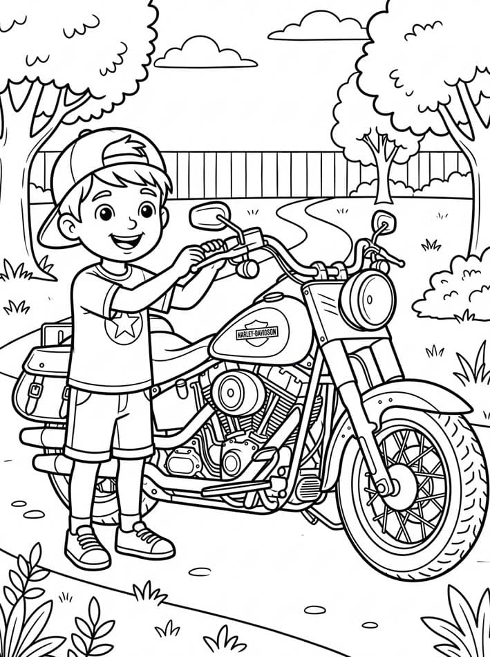 Ücretsiz Yazdırılabilir Harley Davidson resim