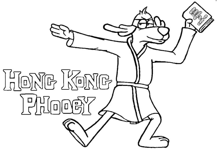 Ücretsiz Yazdırılabilir Hong Kong Phooey Çizim Boyama Sayfası