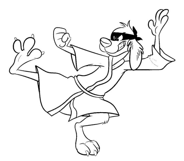 Ücretsiz Yazdırılabilir Hong Kong Phooey resim Boyama Sayfası