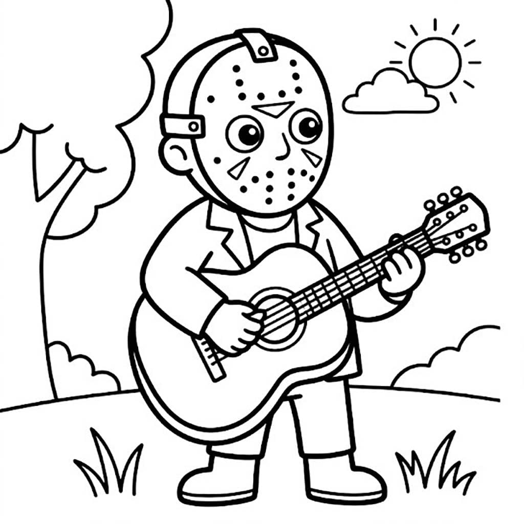 Ücretsiz Yazdırılabilir Jason Voorhees resim Boyama Sayfası