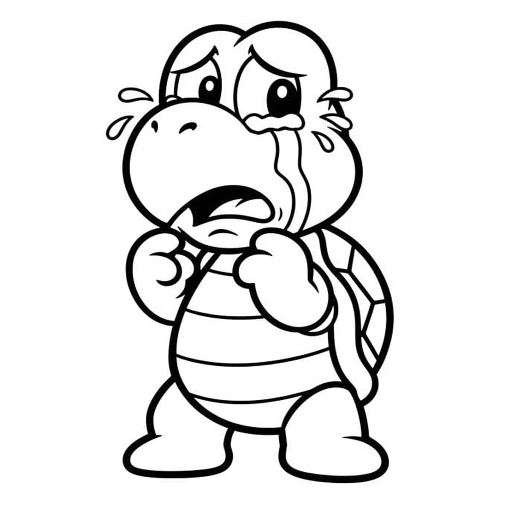 Ücretsiz Yazdırılabilir Koopa Troopa Boyama Sayfası