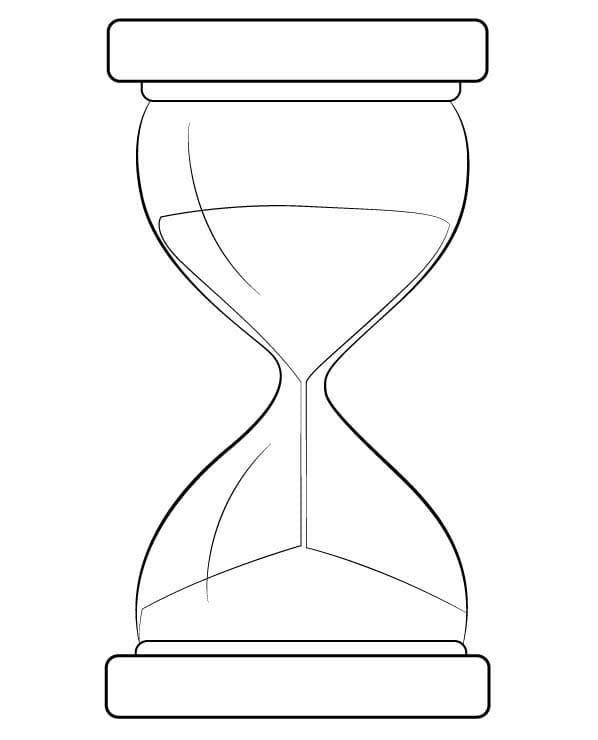 Ücretsiz Yazdırılabilir Kum Saati Boyama Sayfası