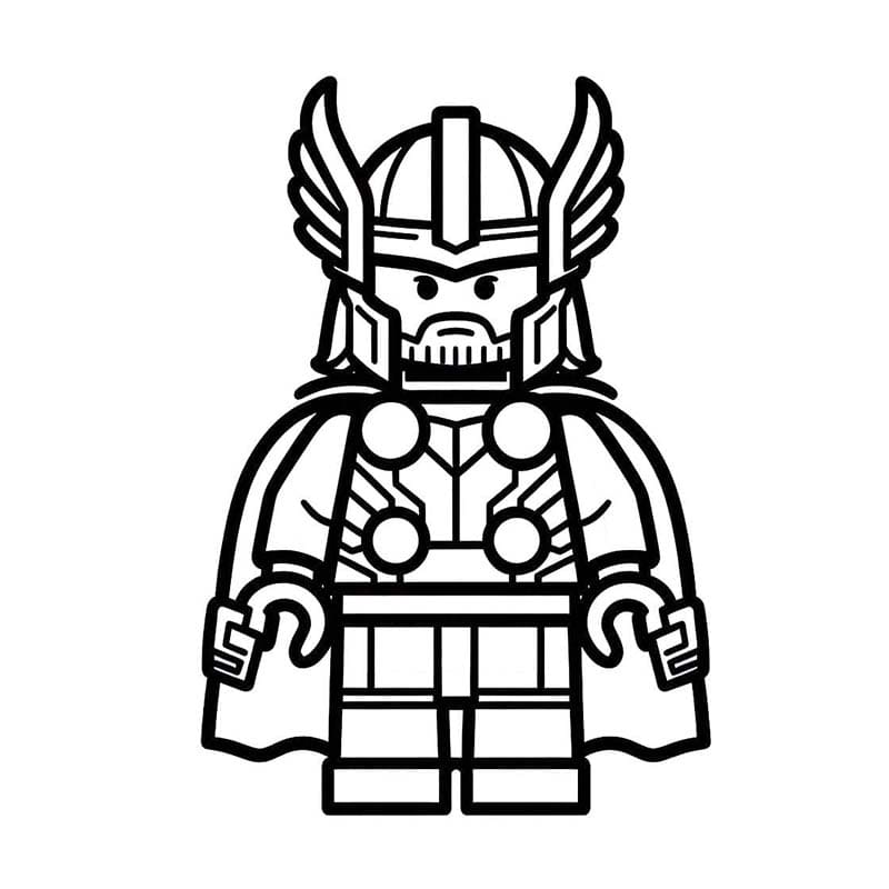 Ücretsiz Yazdırılabilir Lego Avengers Çizim Boyama Sayfası