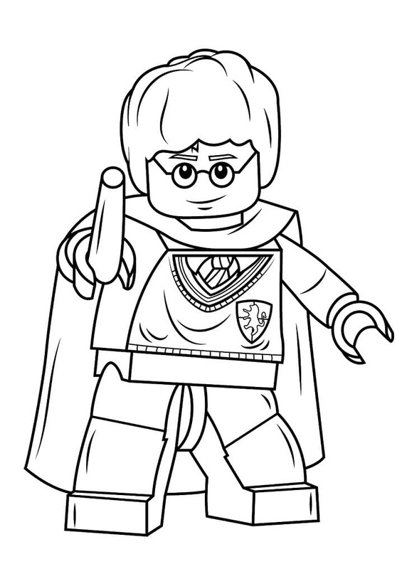 Ücretsiz Yazdırılabilir Lego Harry Potter Çizim Boyama Sayfası