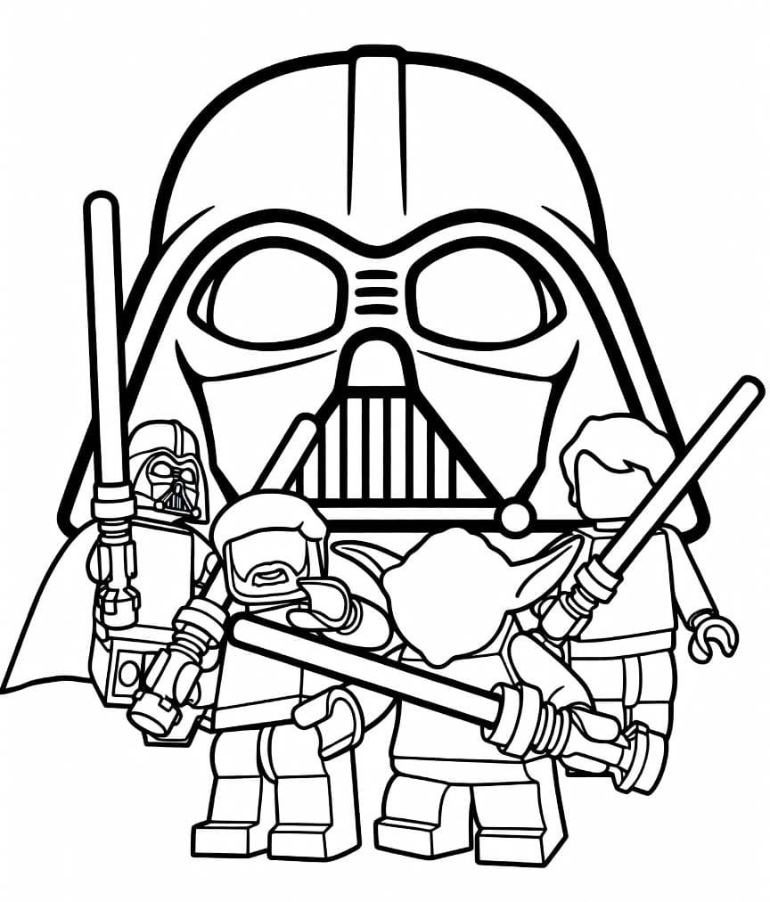 Ücretsiz Yazdırılabilir Lego Yıldız Savaşları resim Boyama Sayfası