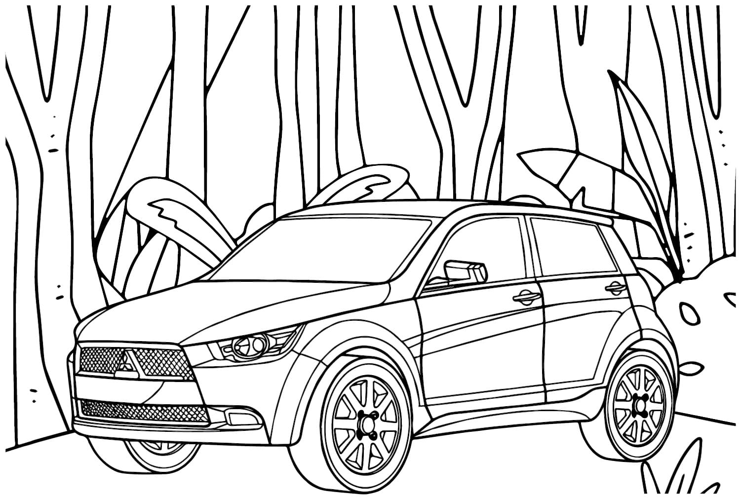 Ücretsiz Yazdırılabilir Mitsubishi Boyama Sayfası