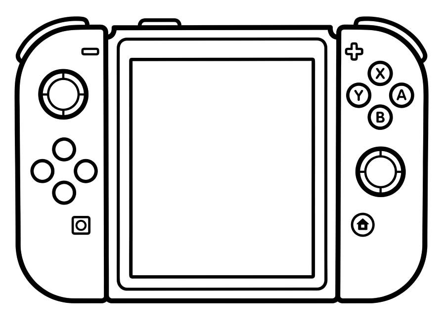 Ücretsiz Yazdırılabilir Nintendo Switch resim Boyama Sayfası