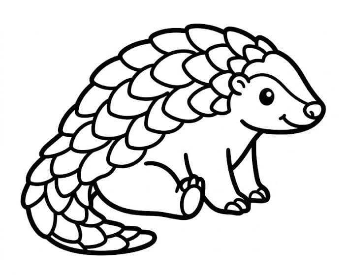 Ücretsiz Yazdırılabilir Pangolin Çizim Boyama Sayfası