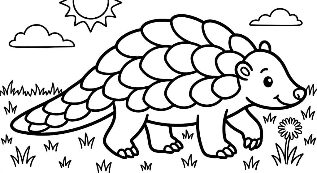 Ücretsiz Yazdırılabilir Pangolin resim Boyama Sayfası