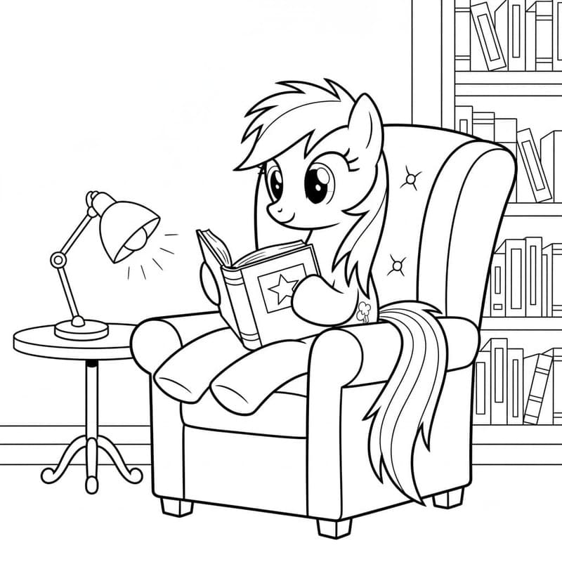 Ücretsiz Yazdırılabilir Rainbow Dash Çizim Boyama Sayfası