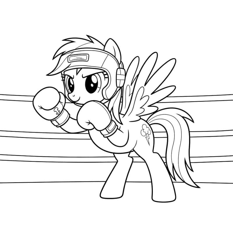 Ücretsiz Yazdırılabilir Rainbow Dash Boyama Sayfası