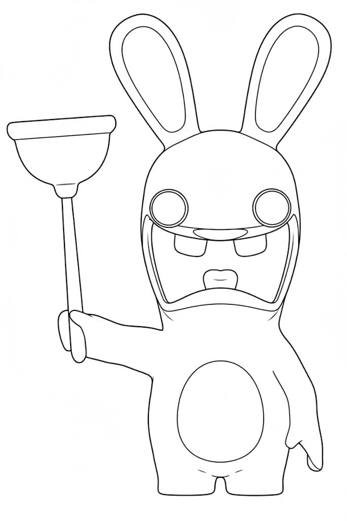 Ücretsiz Yazdırılabilir Raving Rabbids çizim Boyama Sayfası