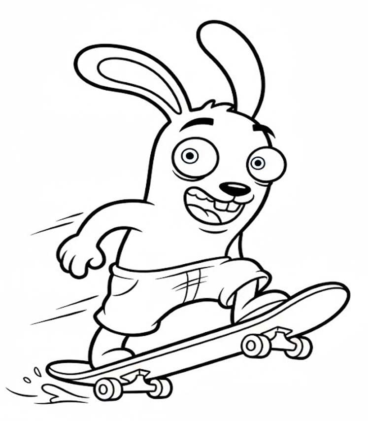 Ücretsiz Yazdırılabilir Raving Rabbids Boyama Sayfası