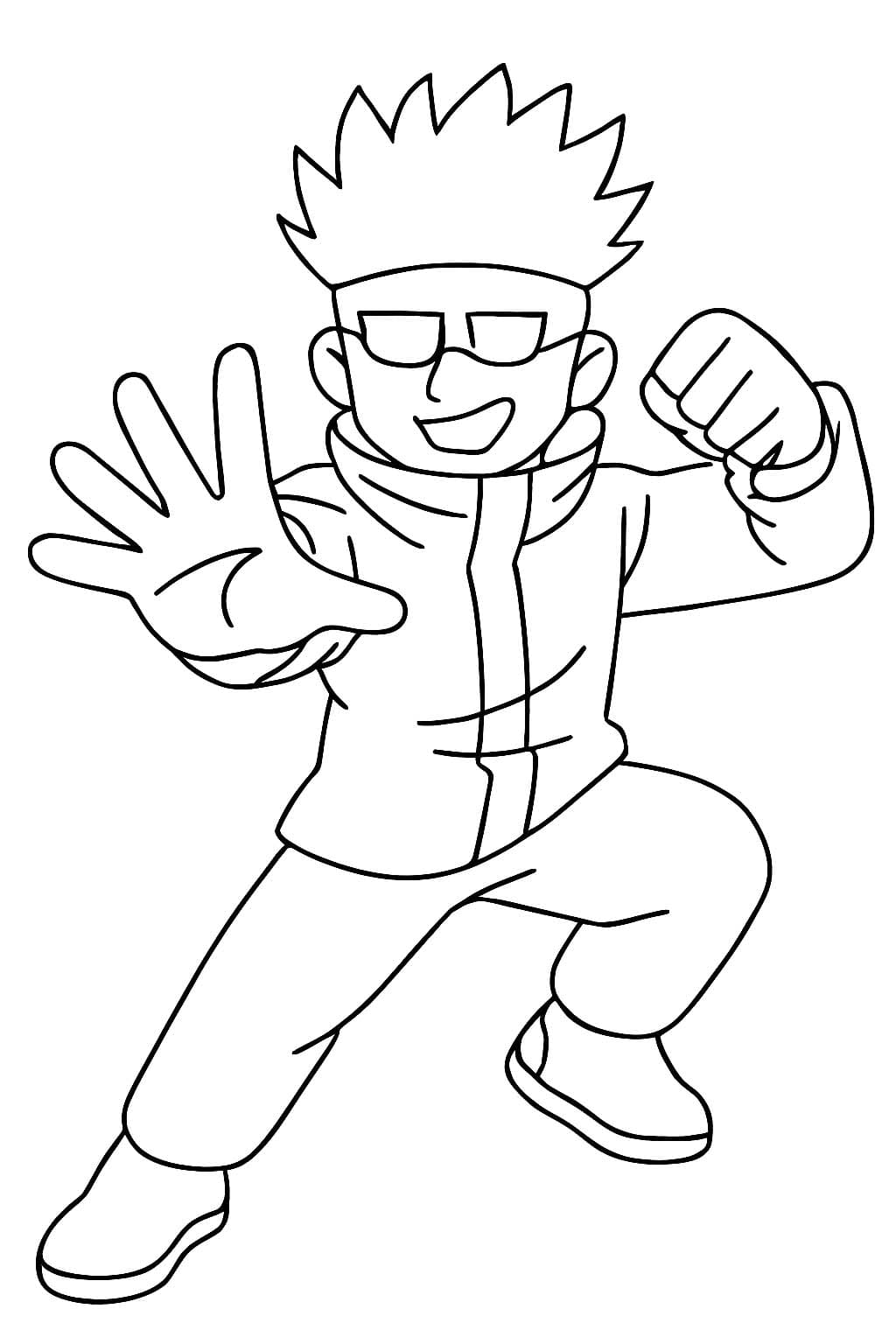 Ücretsiz Yazdırılabilir Satoru Gojo Boyama Sayfası