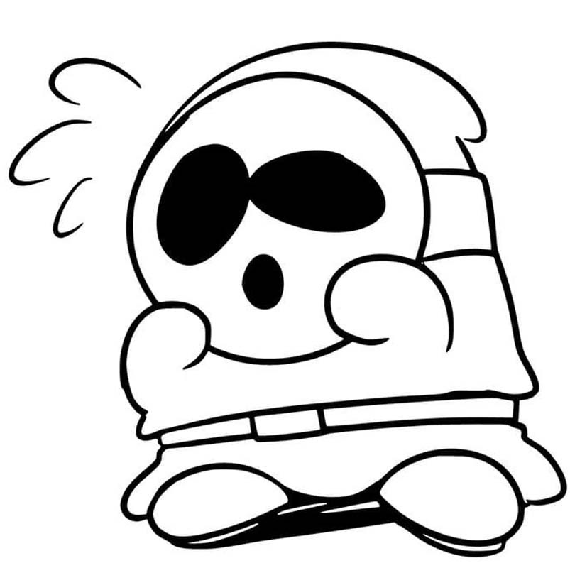 Ücretsiz Yazdırılabilir Shy Guy Çizim Boyama Sayfası