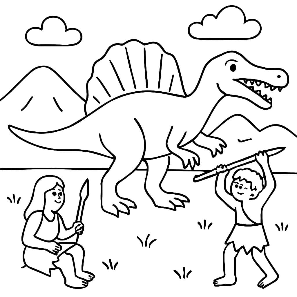 Ücretsiz Yazdırılabilir Spinosaurus resim Boyama Sayfası